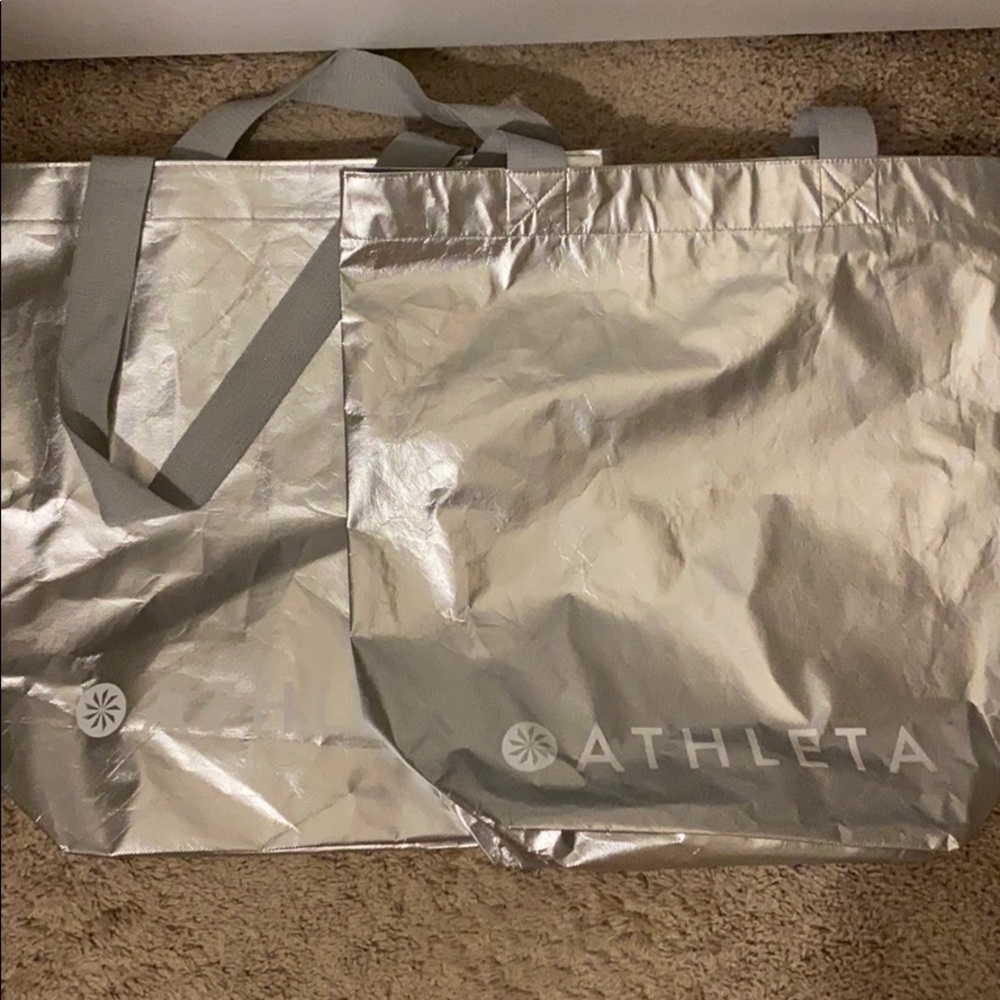 Two athleta reusable bags